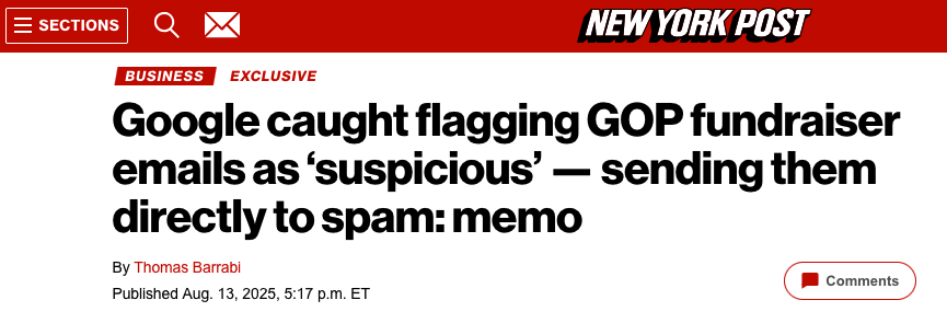 GOP Cries Censorship Over Spam Filters That Work 