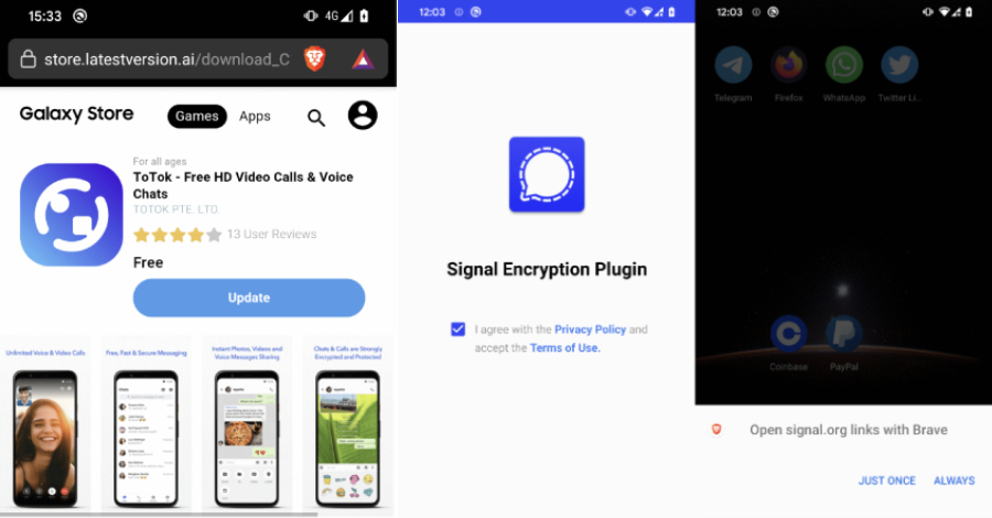 Warning: Beware of Android Spyware Disguised as Signal Encryption Plugin and ToTok Pro ​