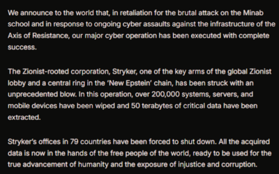 Iran-Backed Hackers Claim Wiper Attack on Medtech Firm Stryker ​