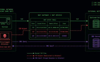 New NatJack Attacks Hijack TCP Sessions and Spoof DNS by Manipulating NAT Tables ​