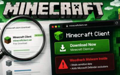 Weedhack Malware Spreads via Fake Minecraft Clients and SEO Poisoning ​