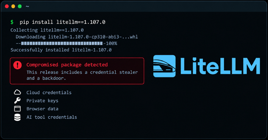 LiteLLM Compromised in Supply Chain Attack Delivering Credential Stealer and Backdoor ​